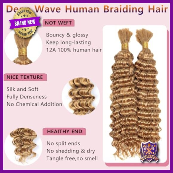 16 Inch Deep Wave Human Hair Extensions 2 Bundles 100g Brazilian Virgin main image 6